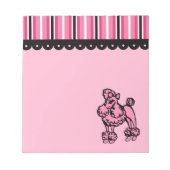 Pink Poodle Notepad Notizblock (Vorderseite)