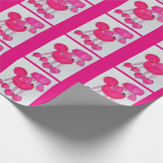 Pink Poodle Packpapier (Ecke)