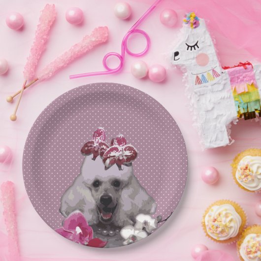 Pink Poodle Paper Teller 9" (Party)