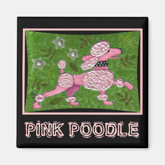 PINK POODLE PARADE - spielerischer Poodmagnet Magnet