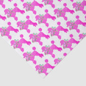 Pink Poodle Party passt zusammen Seidenpapier (Detail)