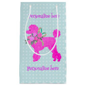 Pink Poodle Party Personalisierte Geschenktasche Kleine Geschenktüte (Vorderseite)