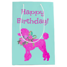 Pink Poodle Party Personalisierte Geschenktasche