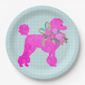 Pink Poodle Party Supplier Pappteller (Vorderseite)