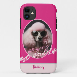 Pink Poodle Personalisiert iPhone Case