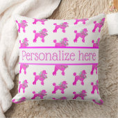 Pink Poodle Personalisiert Kissen (Decke)