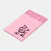 Pink Poodle Post It Notizen (angewinkelt)