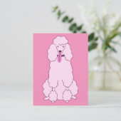 Pink Poodle Postkarte (Stehend Vorderseite)