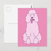 Pink Poodle Postkarte (Vorne/Hinten)