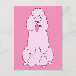 Pink Poodle Postkarte