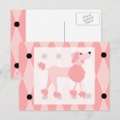 Pink Poodle Postkarte (Vorne/Hinten)
