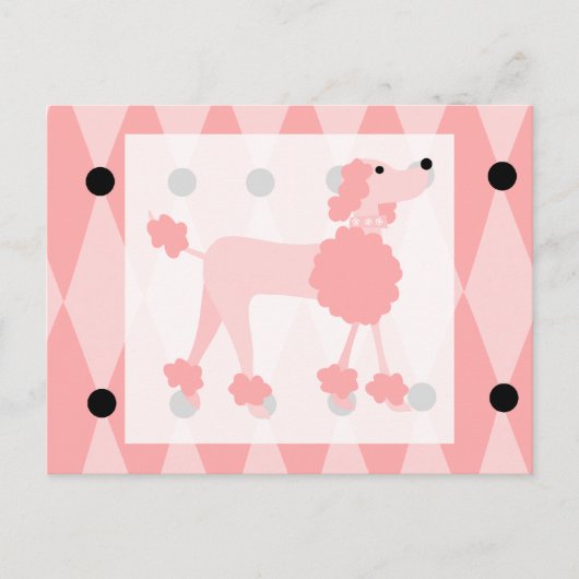 Pink Poodle Postkarte (Vorderseite)