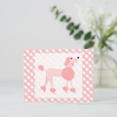 Pink Poodle Postkarte (Stehend Vorderseite)