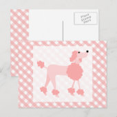 Pink Poodle Postkarte (Vorne/Hinten)