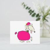 Pink Poodle Postkarte (Stehend Vorderseite)
