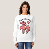 Pink Poodle Power Niedliche T - Shirt Sweatshirt (Vorne ganz)