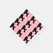Pink Poodle Rock Inpited Paper Napkins Serviette (Ecke)