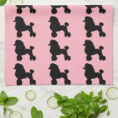 Pink Poodle Rock Inspiriert Küchentücher (Gefaltet)