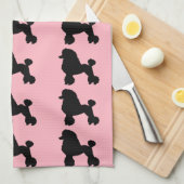 Pink Poodle Rock Inspiriert Küchentücher (Viertel Falte)