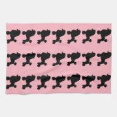 Pink Poodle Rock Inspiriert Küchentücher (Horizontal)