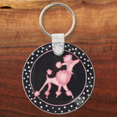 Pink Poodle Schlüsselanhänger (Vorderseite)