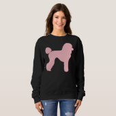 Pink Poodle Silhouette T- Sweatshirt (Vorne ganz)