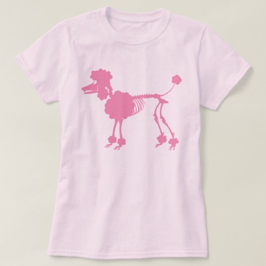 Pink Poodle Skeleton T - Shirt (Design vorne)