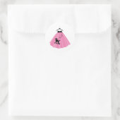 Pink Poodle Skirt Runder Aufkleber (Tasche)