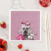 Pink Poodle Standard Dinner Papier Napkins Serviette (Beispiel)