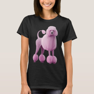 Pink Poodle Standard Hund anzeigen T-Shirt