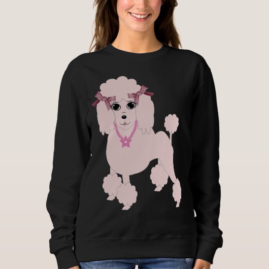 Pink Poodle T- Sweatshirt (Vorderseite)