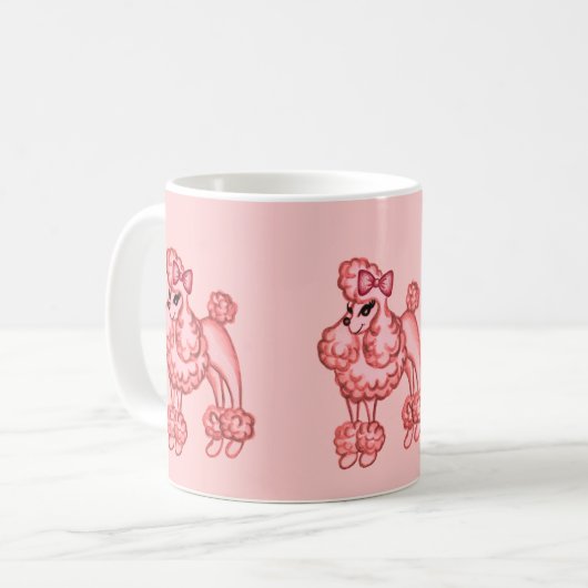 Pink Poodle-Tasse Kaffeetasse (Vorderseite Links)