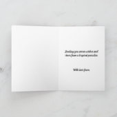 Pink Poodle Tropical Paradise Grußkarte Karte (Innenseite)