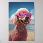 Pink Poodle Tropical Paradise Poster (Vorne)