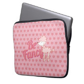 Pink Poodle und Herz Extravagant sein Laptopschutzhülle (Vorderseite Links)