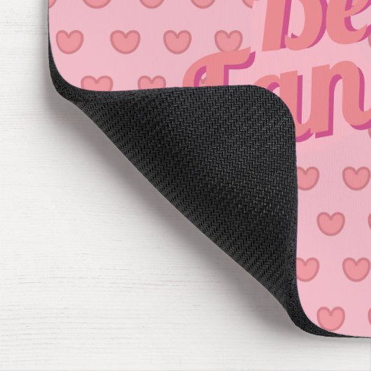 Pink Poodle und Herz Extravagant sein Mousepad (Ecke)