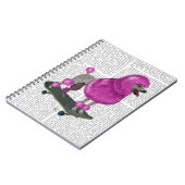 Pink Poodle und Skateboard Notizblock (Linke Seite)