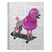 Pink Poodle und Skateboard Notizblock (Vorderseite)