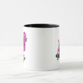 Pink Poodle und Skateboard Tasse (Zentrum)