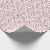 Pink Poodle Wasserfarbe Geschenkpapier (Ecke)