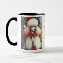 Pink Poodle Weihnachtskaffee Tasse