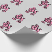 Pink Poodle Wrapping Paper Geschenkpapier (Ecke)