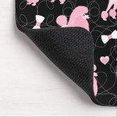 Pink Poodles and Bows Pattern Mousepad (Ecke)