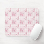 Pink Poodles auf Kariert Mousepad (Mit Mouse)
