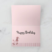 Pink Poodles auf Parade Card Karte (Innenseite)