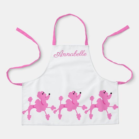 Pink Poodles personalisieren Schürze (Vorderseite)