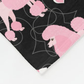 Pink Poodles und Bows Pattern Fleecedecke (Ecke)