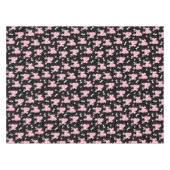 Pink Poodles und Bows Pattern Tischdecke (Vorderseite (Horizontal))