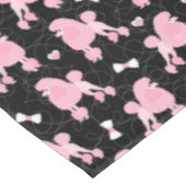 Pink Poodles und Bows Pattern Tischdecke (Schrägansicht)