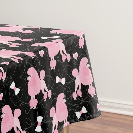 Pink Poodles und Bows Pattern Tischdecke (Beispiel)